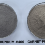 Difference of garnet powder and brown corundum powder